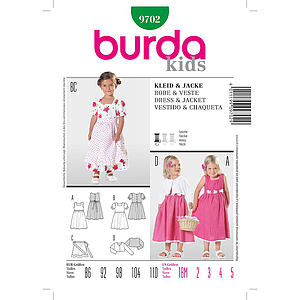 Patrón Nº9702 Burda Kids: Vestido y chaqueta