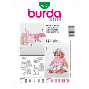 Patrón Nº9712 Burda Kids: Coordinados