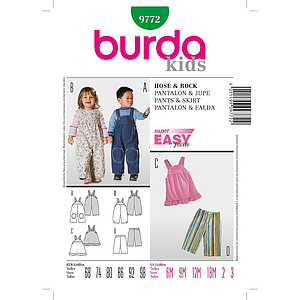Patrón Nº9772 Burda Kids: Pantalón y falda
