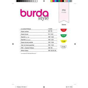 Plaquette Tarifs BURDA