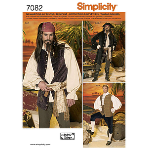 Patron Simplicity 4923 costume pirate hommes# 