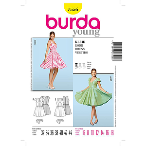 Patrón Nº7556 Burda Style: Vestido