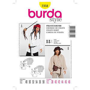 Patrón Nº7332 Burda Histórica: Camisa de pirata