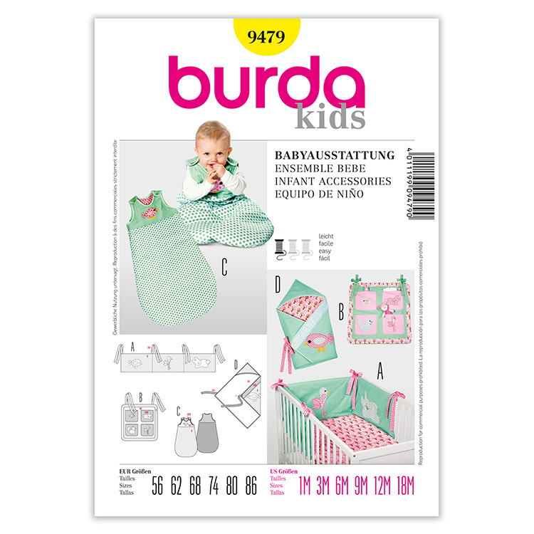 Patron Burda 9479 Kids Ensemble bébé