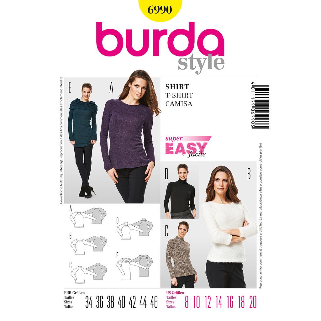 [B6990] Patron Burda 6990 Tee-Shirt
