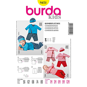 Patrón Nº9451 Burda Kids: Coordinados