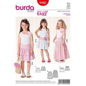 Patron Burda 9442 Kids Jupe