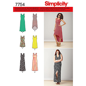 Patrón N°7754.A Simplicity : Vestido Mujer