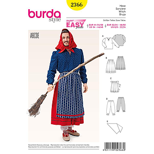 Patrón Burda 2366 Carnaval Bruja
