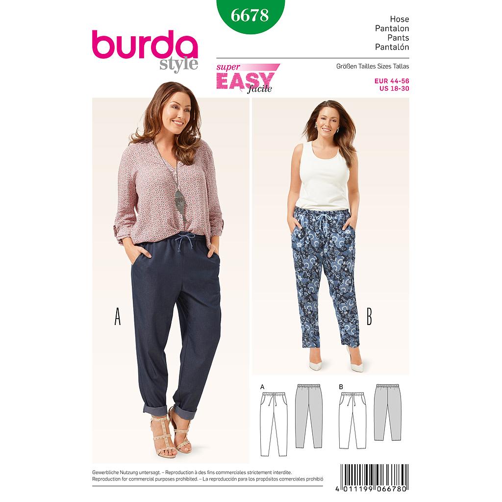 [B6678] Patron Burda 6678 Pantalon