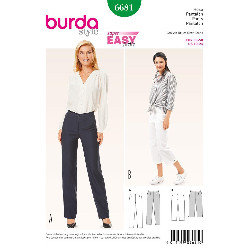 [B6681] Patron Burda 6681 Pantalon