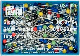 PRYM 29129 - Alfileres con cabeza de vidrio multicolor n°9 30 x 0,6 mm 10 g