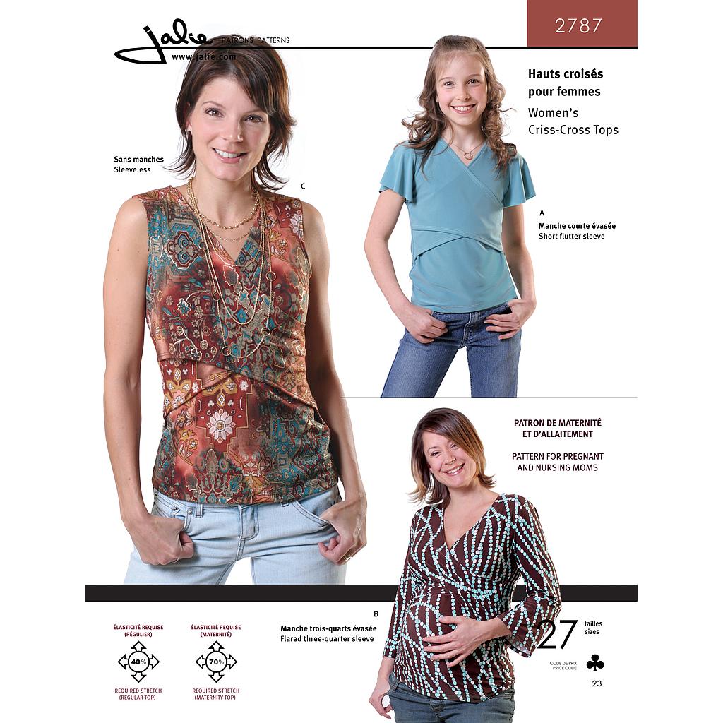 Patrón Jalie 2787 Camiseta cruzada Mujer