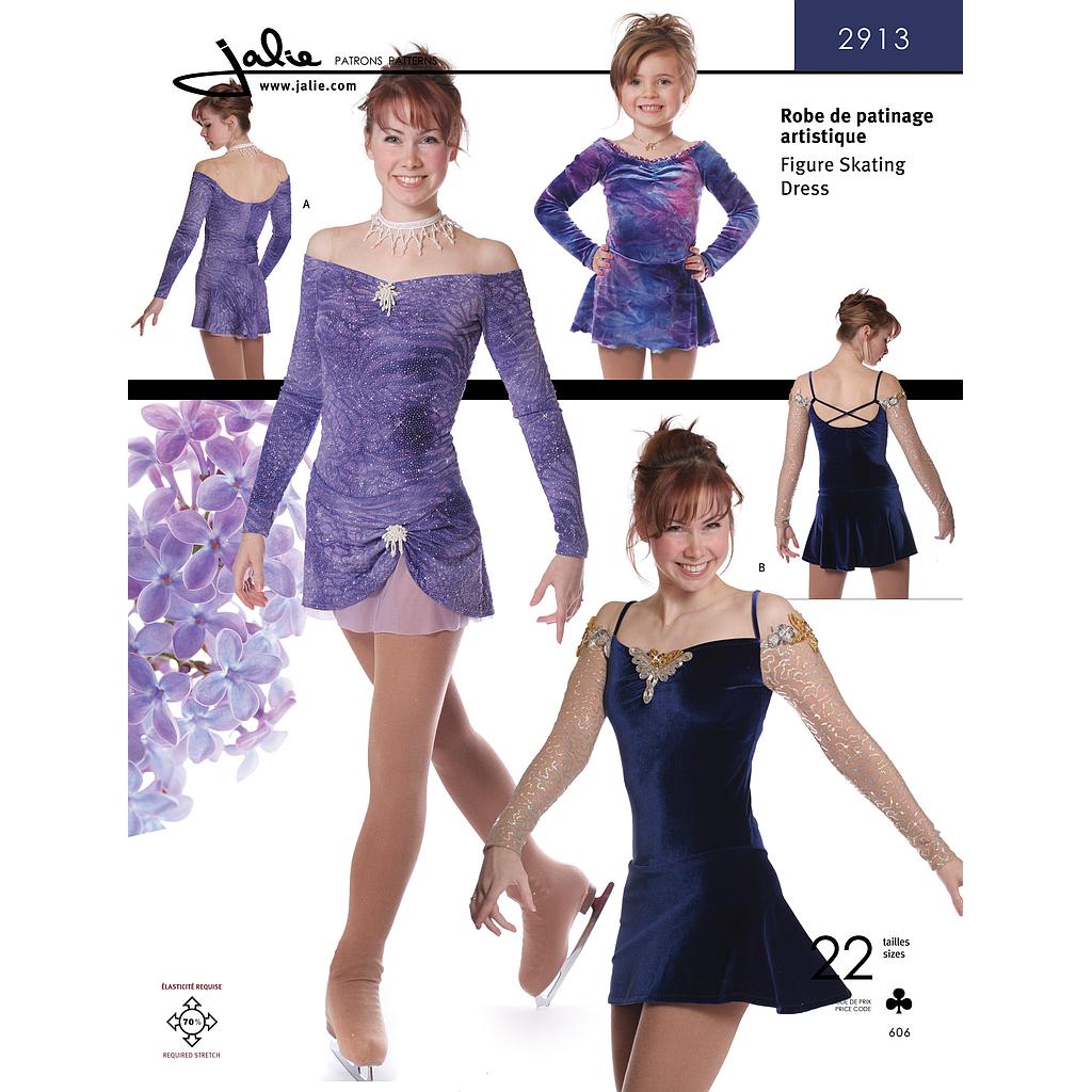 [JAL-2913] Patron Jalie 2913 Robe de patinage artistique (épaules dégagées)