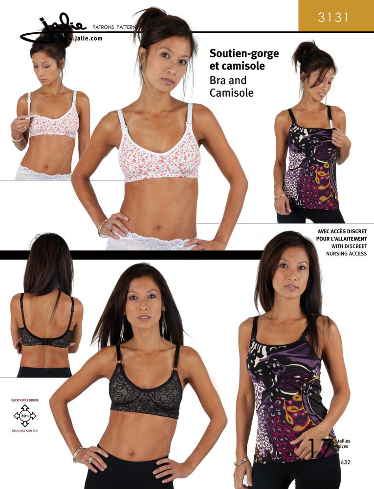 Patrón Jalie 3131 Sujetador y camiseta