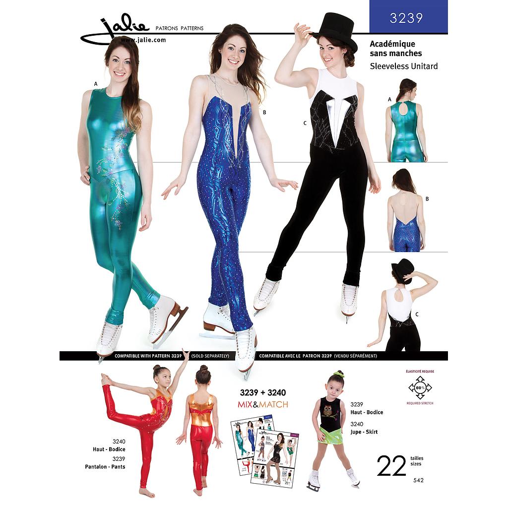 [JAL-3239] Patron Jalie 3239 Académiques de gymnastique