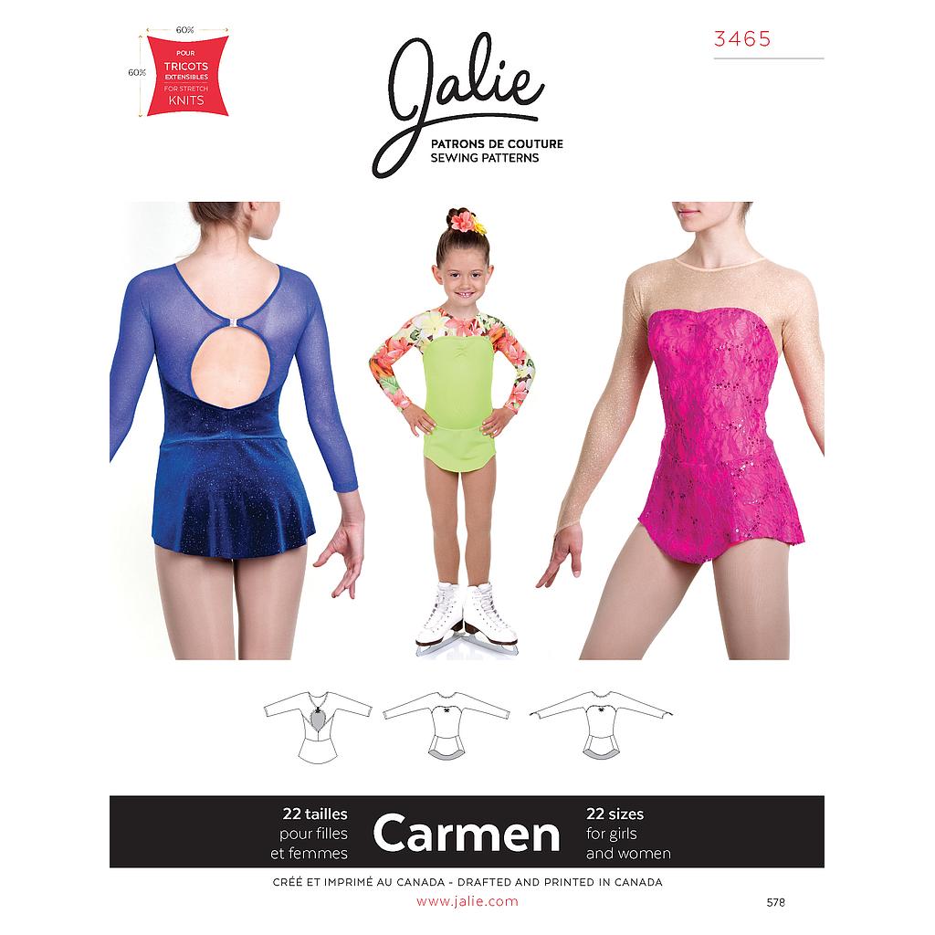 Patrón Jalie 3465 Vestido de patinaje CARMEN
