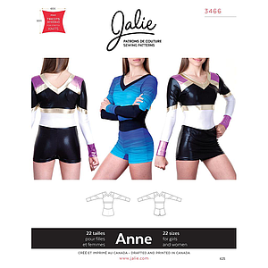 Patron Jalie 3466 Maillot de cheerleading ANNE