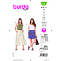 Patron Burda 6138 - Jupe - culotte ou short avec plis et poches sur l'avant du 36 au 46