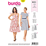 Patrón Burda 6343 - Vestido para mujeres del 34 al 44