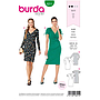 Patron Burda 6211 Robe moulante décolleté cache - cœur - du 36 au 46