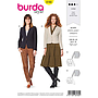 Patron Burda 6160 Veste blazer encolure en V - du 34 au 44