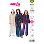 Patron Burda 5976 - Veste & manteau dcontractés, sans col et avec encolure en V du 36 au 50 (FR)