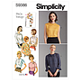 Patron Simplicity 9386 - Lot de chemisiers pour femme du 34 au 52 FR