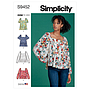 Patron Simplicity 9452 - Hauts pour femme du 34 au 52 FR