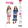 Patron Burda 9247 - Robe et une blouse avec des manches raglan du 36 au 46 (FR)