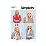 Patron Simplicity 9871 - Bonnets en tricot et chauffe-bras
