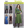 Patrón Simplicity 7861.U5 Vestido, Blusa y pantalones Mujer