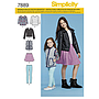 Patrón Simplicity 7889.HH Camiseta, falda y chaqueta Chica